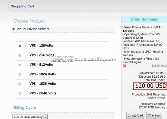 FiberVolt:$20/年 128MB/256MB/15GB/100GB 凤凰城-赵容部落