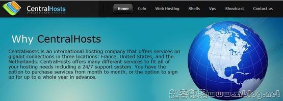 CentralHosts：$4.5/月windows-256MB/40GB/无限 美国&法国&荷兰