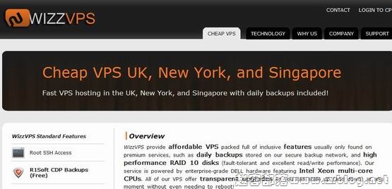 WizzVPS:$9.95/月 160MB/10GB/150GB 新加坡-赵容部落