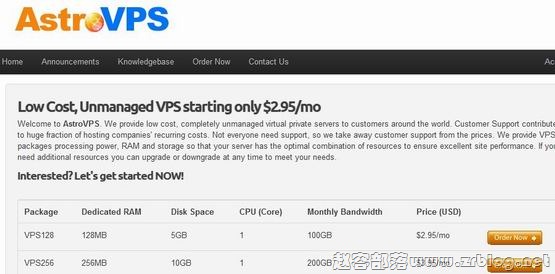 AstroVPS:$3.95/月OpenVZ-256MB/10GB/200GB 西雅图-赵容部落