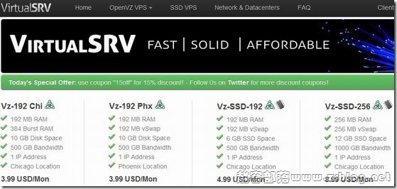 VirtualSRV：$3.99/月OpenVZ-192MB/384MB/10GB/500GB 凤凰城