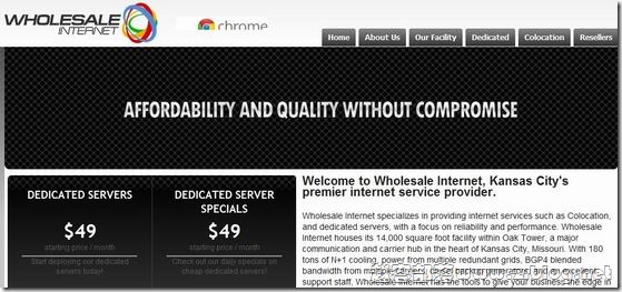 [服务器]Wholesaleinternet：$39/月-Dual Xeon5420/8G/250G/5IP/无限流量(100Mbps) 堪萨斯