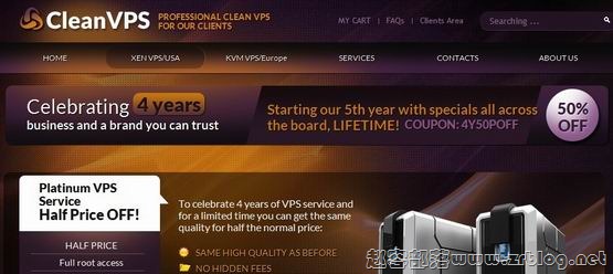 CleanVPS:$3.98/月XEN-256MB/10GB/100GB 堪萨斯-赵容部落
