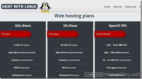 HostWithLinux：$4/月OpenVZ-1GB/30GB/2TB 香港