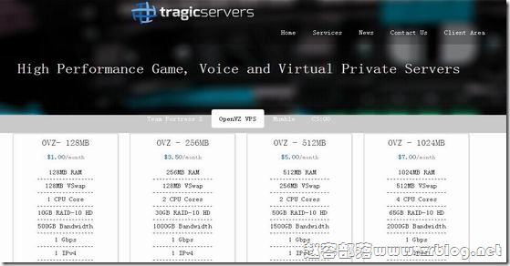 Tragicservers：$6/年OpenVZ-128MB/10GB/500GB 洛杉矶&达拉斯