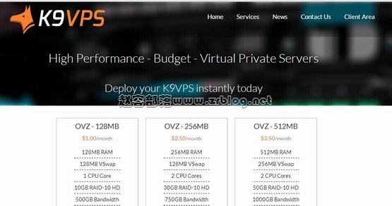 K9VPS:$5.94/年OpenVZ-128MB/10GB/500GB 洛杉矶-赵容部落