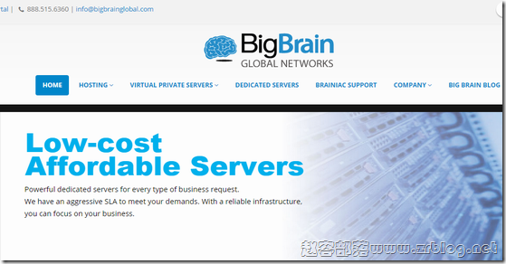 [服务器]BigBrainGlobal：$30/月-X3440/8GB/2TB*2/10TB/1IP 北卡