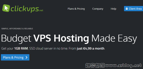 ClickVPS:€20/年OpenVZ-512MB/10G SSD/1TB 荷兰-赵容部落