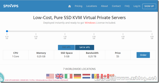 SpinVPS：$6/月KVM-512MB/10G SSD/500GB 美国