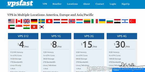 VPSfast:$4/月KVM-512MB/15GB/1TB 30个机房-赵容部落