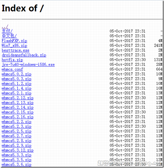 Nginx列出文件和文件夹(或者说显示文件目录)