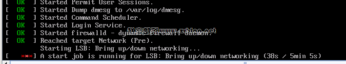 CentOS启动出现Failed to start LSB: Bring up/down networking的解决方法-赵容部落
