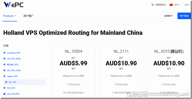 WePC: Netherlands VPS return CN2/AS9929 monthly payment of 24 yuan - 512MB/10G NVMe/ 400GB@200Mbps (Speed limit for volume)