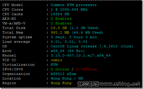  How about HostYun? HostYun Hong Kong EQ-CMI line VPS simple test