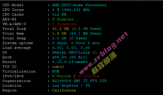 HostDare洛杉矶Cheap AMD NVMe KVM系列VPS简单测试-赵容部落