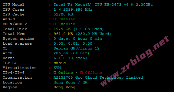 CstoneCloud香港CN2云服务器简单测试-赵容部落