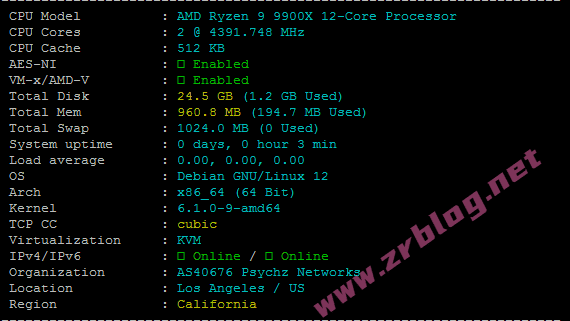 smarthost美国洛杉矶VPS(California - South - USA)简单测试-赵容部落