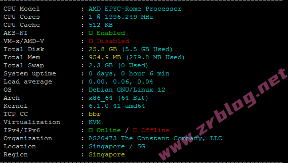 vultr新加坡(SGP)机房云服务器简单测试-赵容部落