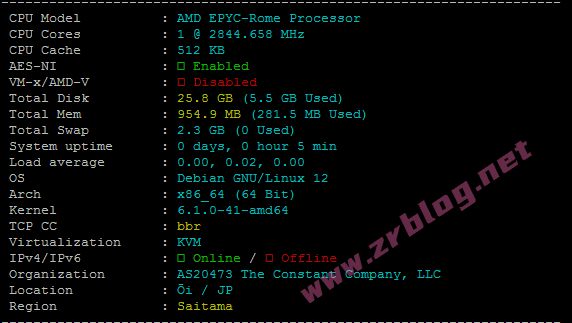 vultr日本东京(NRT)机房云服务器简单测试-赵容部落