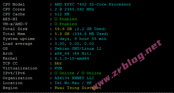 LOCVPS&ldquo;香港新国际区(BGP+CMI)&rdquo;VPS简单测试-赵容部落