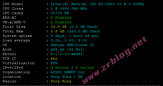 LOCVPS&ldquo;香港标准区(BGP+CTG+CMI)&rdquo;VPS简单测试-赵容部落