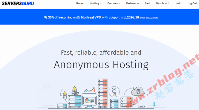 servers.guru：&euro;2.5/月-双核/1GB/15GB NVMe/1Gbps不限流量/加拿大机房-赵容部落
