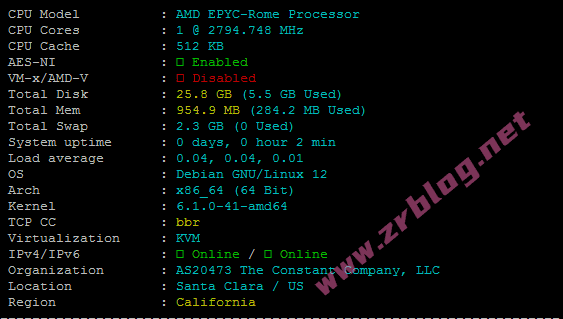 vultr美国硅谷(SJC)机房云服务器简单测试-赵容部落
