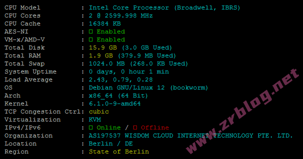 荫云(Yin-Net)德国双ISP属性原生VPS简单测试,德国本地流媒体/AI解锁-赵容部落